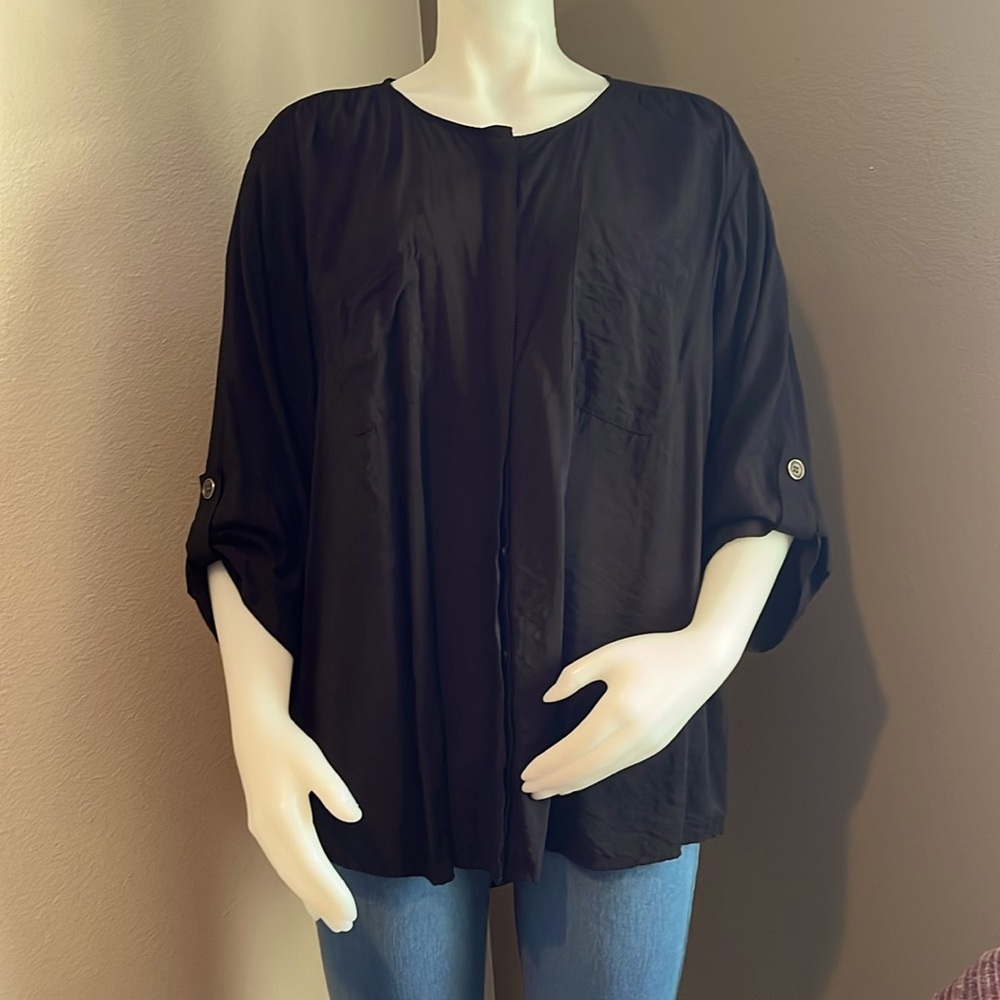Beverly Drive Black Button Down Shirt
